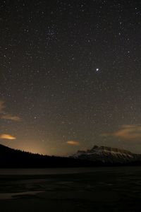 Scenic view of lake and mountain banff national park