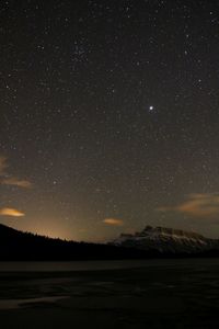 Scenic view of lake and mountain banff national park