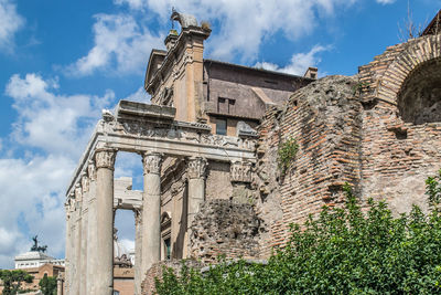 Low angle view of historical building against sky