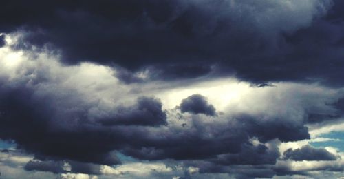 Low angle view of storm clouds in sky