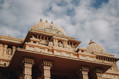 Low angle view of temple building against sky