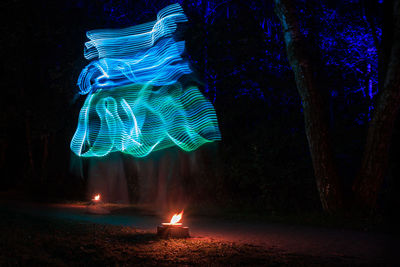 Light painting at night