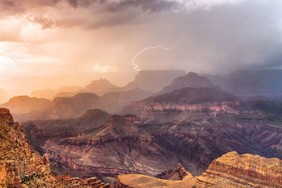 View of landscape against cloudy sky