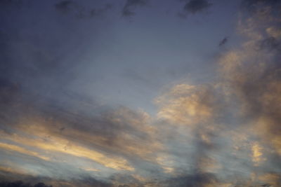 Low angle view of clouds in sky