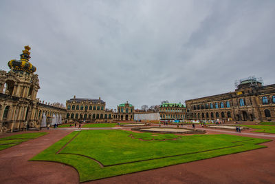 View of historic building against cloudy sky