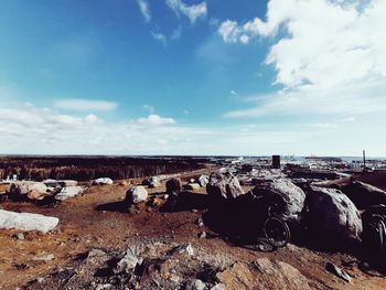 Panoramic view of beach against sky