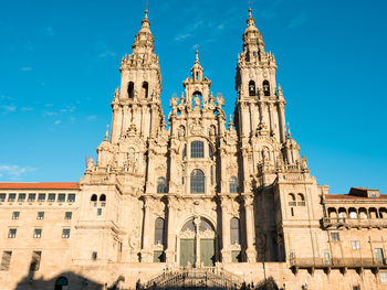 Low angle view of historic building against sky