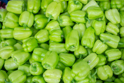 Full frame shot of green vegetables at market stall