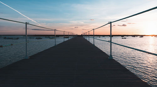 View of bridge over sea against sky