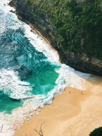 High angle view of beach