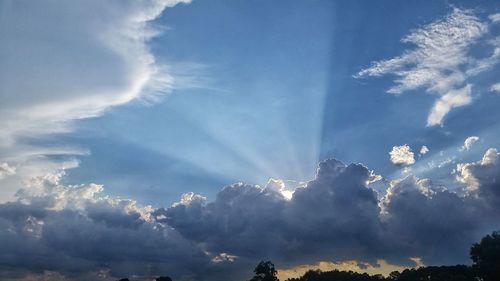 Low angle view of cloudy sky