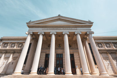 Low angle view of historical building