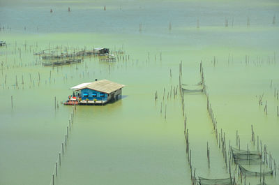 Boats in sea