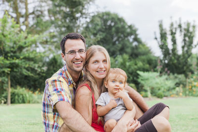 Portrait of happy father with daughter