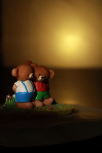 Close-up of stuffed toy on table at home