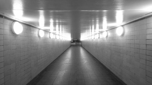 Empty illuminated corridor