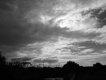 Scenic shot of silhouette trees against sky