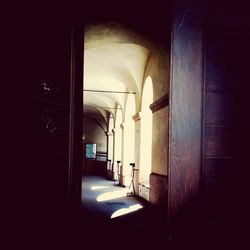 Empty corridor of building