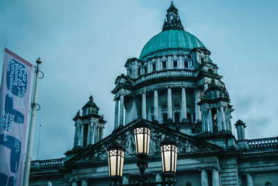 Low angle view of building against sky