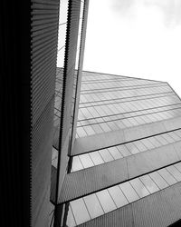 Low angle view of modern building against clear sky