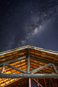 Low angle view of star field against sky at night