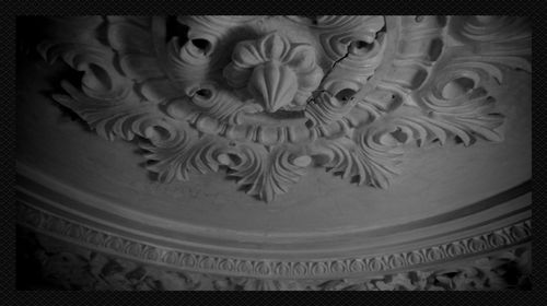 Close-up of carving on wall