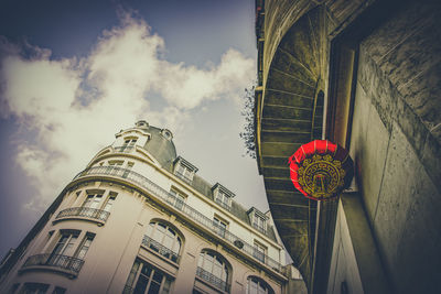 Low angle view of building against sky