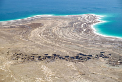 Aerial view of beach against sky