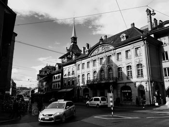 View of buildings along road