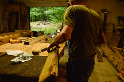 Man working at workshop