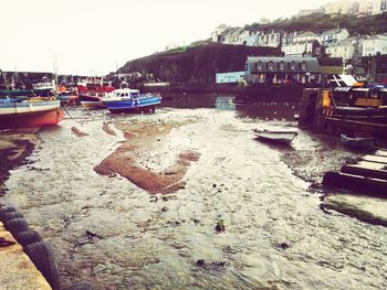 Boats in sea