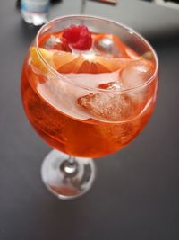 Close-up of ice cream on table