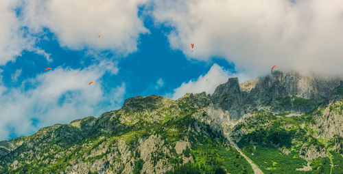 Panoramic view of mountains against sky