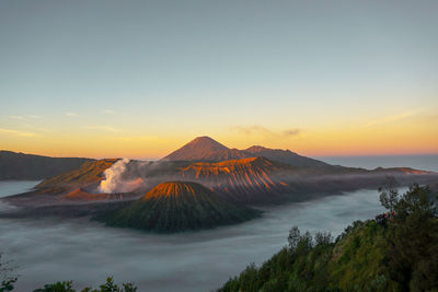 Morning view at national park bromo tengger semeru