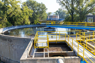 Wastewater sewage treatment plant or water recycling center