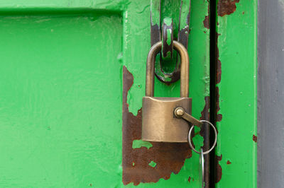 Close-up of closed door