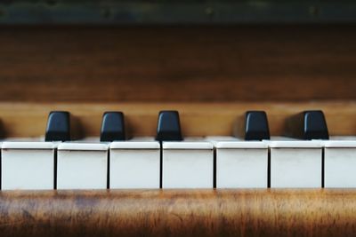 Close-up of piano key