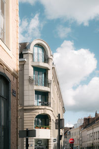 Low angle view of buildings against sky