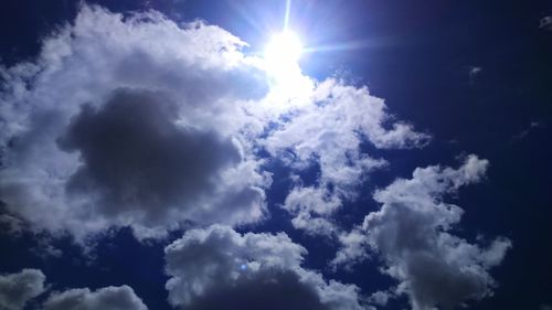 Low angle view of cloudy sky