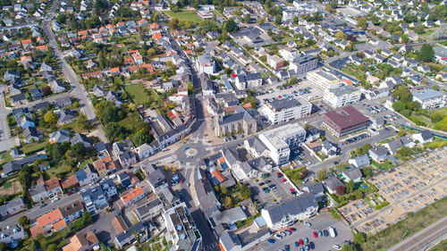 High angle view of cityscape