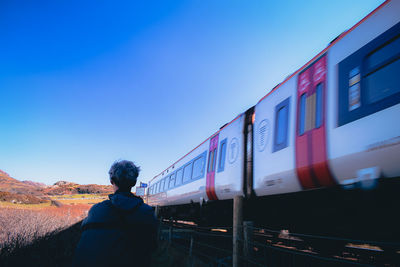 A man and a train