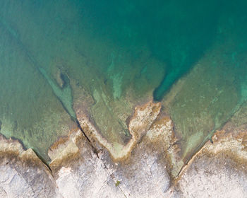 High angle view of sea underwater