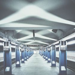 Empty corridor of building