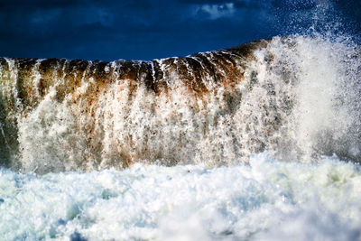 Water splashing in sea