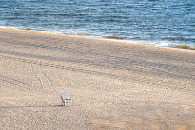 High angle view of beach