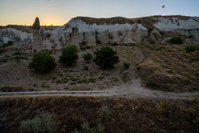 Rock formations on landscape