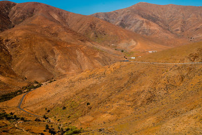 Scenic view of arid landscape