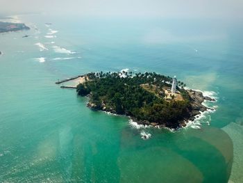 High angle view of swimming pool in sea