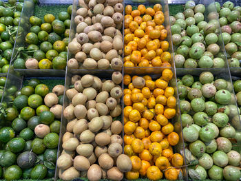 Full frame shot of fruits for sale at market stall