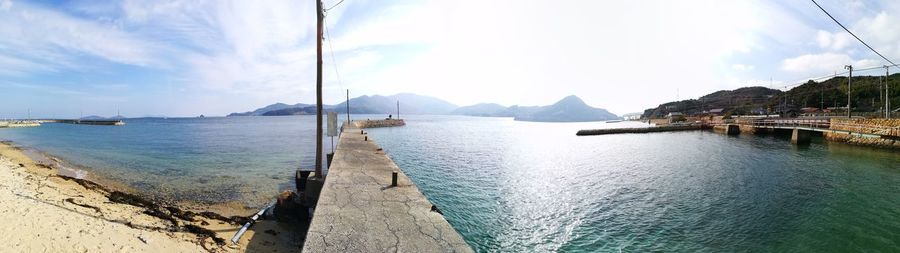 Panoramic view of sea against sky